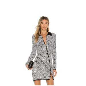 Hansen & Gretel Brydie Fitted Knit Mini Dress Long Sleeve Stretchy XS